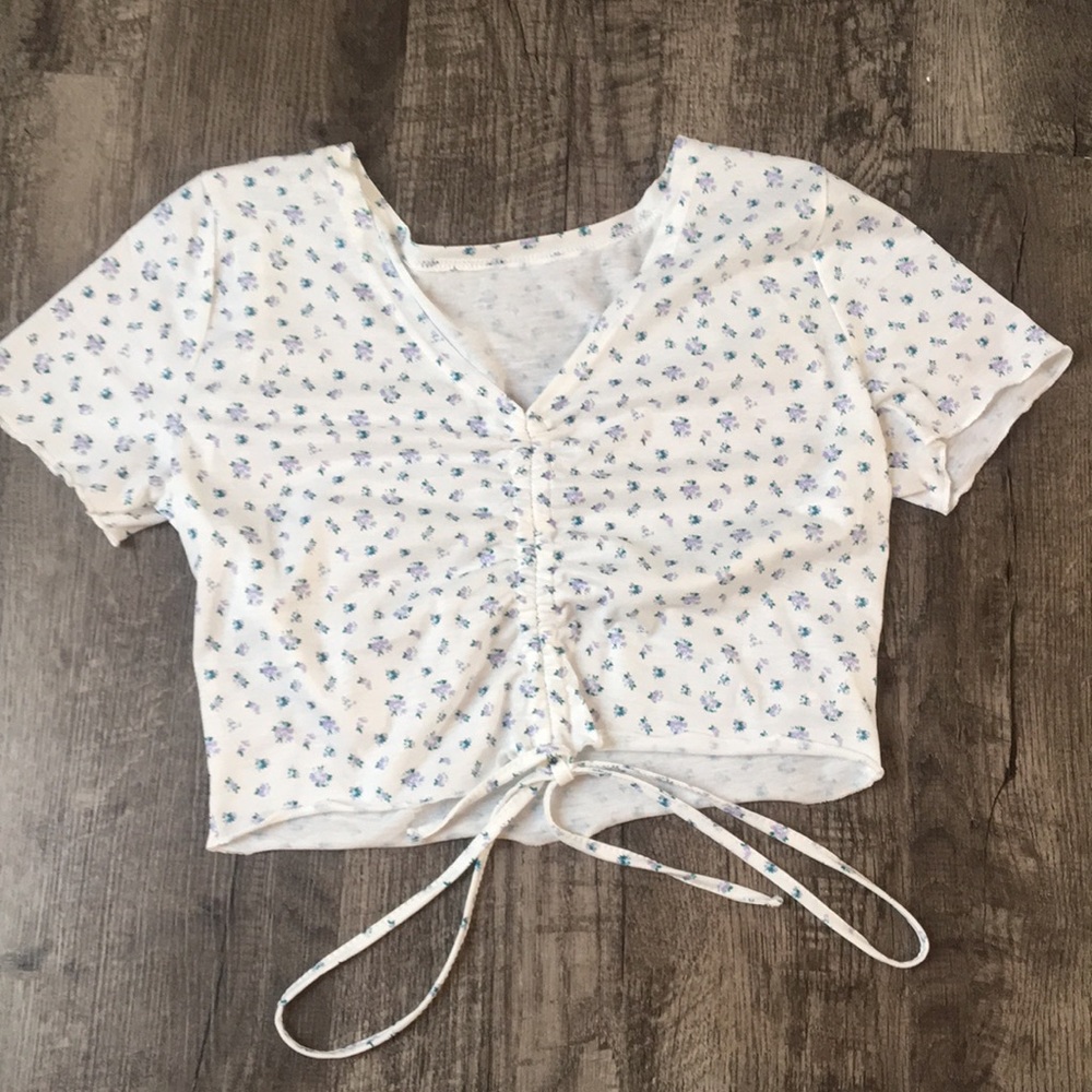 Romwe flowered top